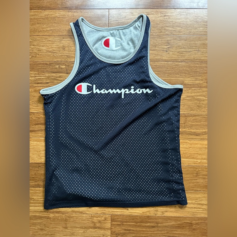 Champion Jersey Tank Men's L Navy